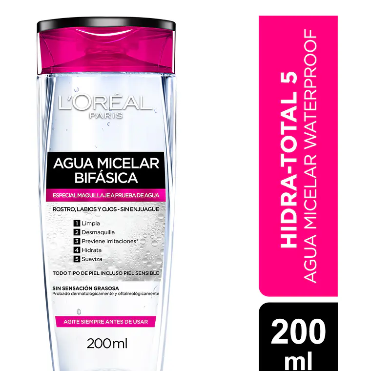 Agua Micelar Bifásica 200ml - LOREAL 1