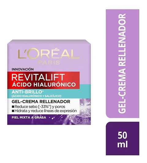 Crema Loreal Gel Oil Control Revitalift 50 Ml dia/noche