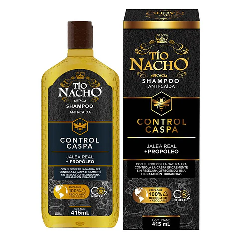 Shampoo Control Caspa Jalea Real + Propóleo 415ml- TIO NACHO