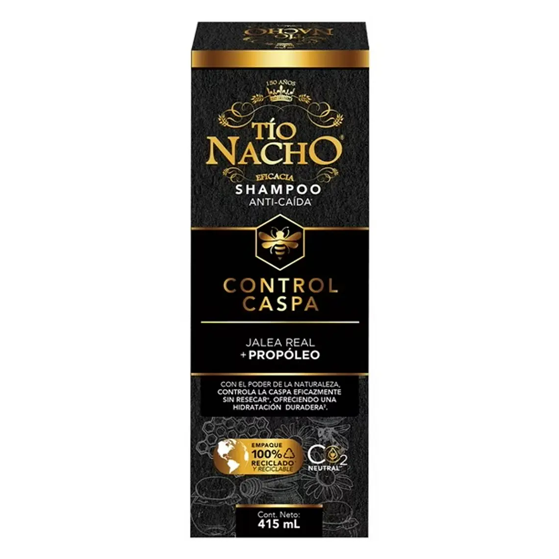 Shampoo Control Caspa Jalea Real + Propóleo 415ml- TIO NACHO 2