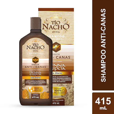 Shampoo Efecto Anti-Canas Jalea Real Henna 415ml- TIO NACHO