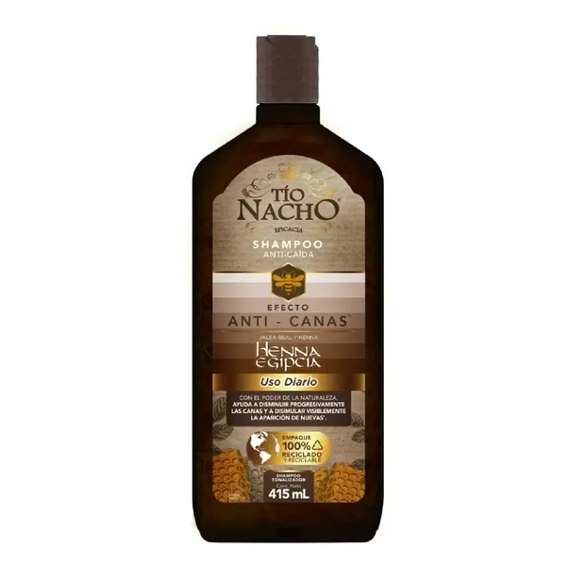 Shampoo Efecto Anti-Canas Jalea Real Henna 415ml- TIO NACHO 1