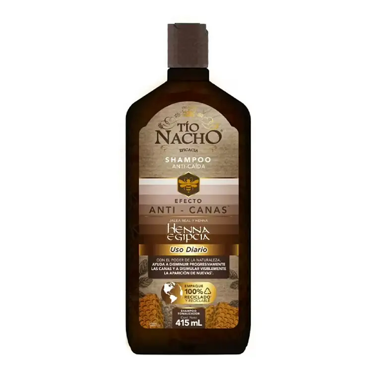 Shampoo Efecto Anti-Canas Jalea Real Henna 415ml- TIO NACHO 1