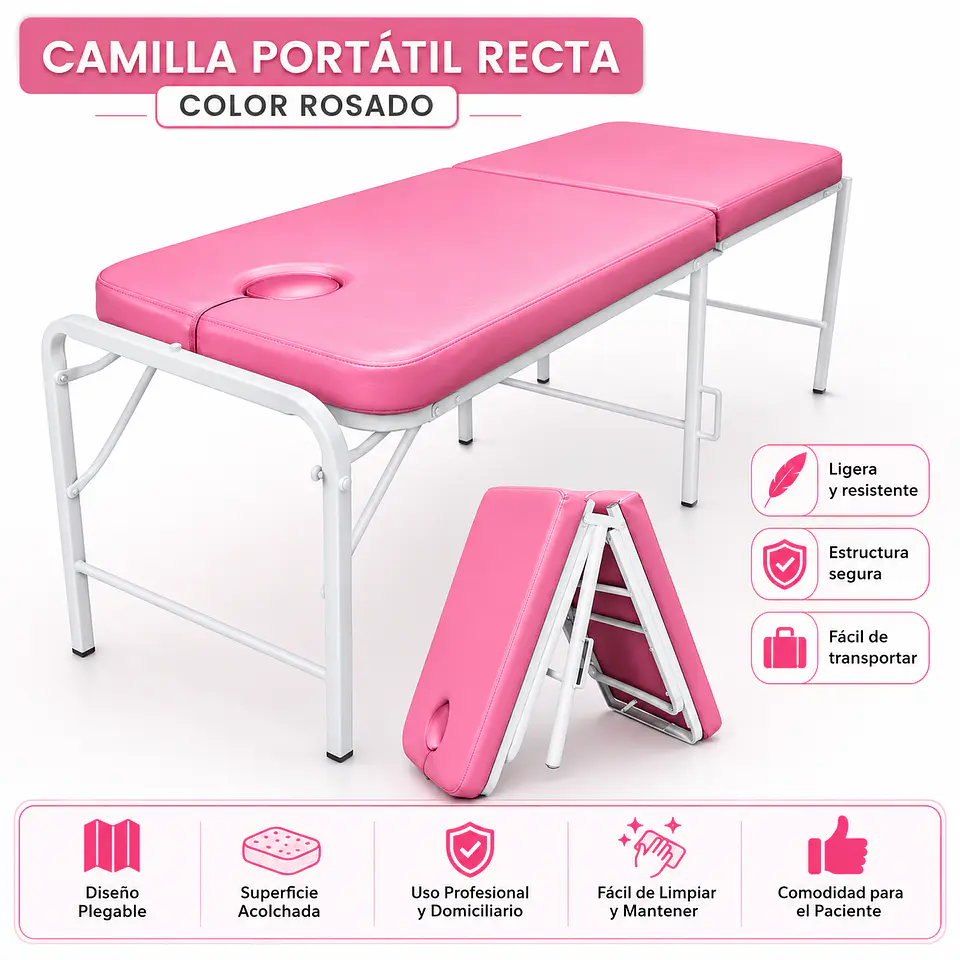Camilla Portatil Recta Nacional 2