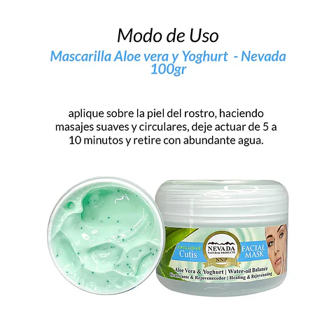 Mascarilla Aloe Vera y Yogurt 100gr