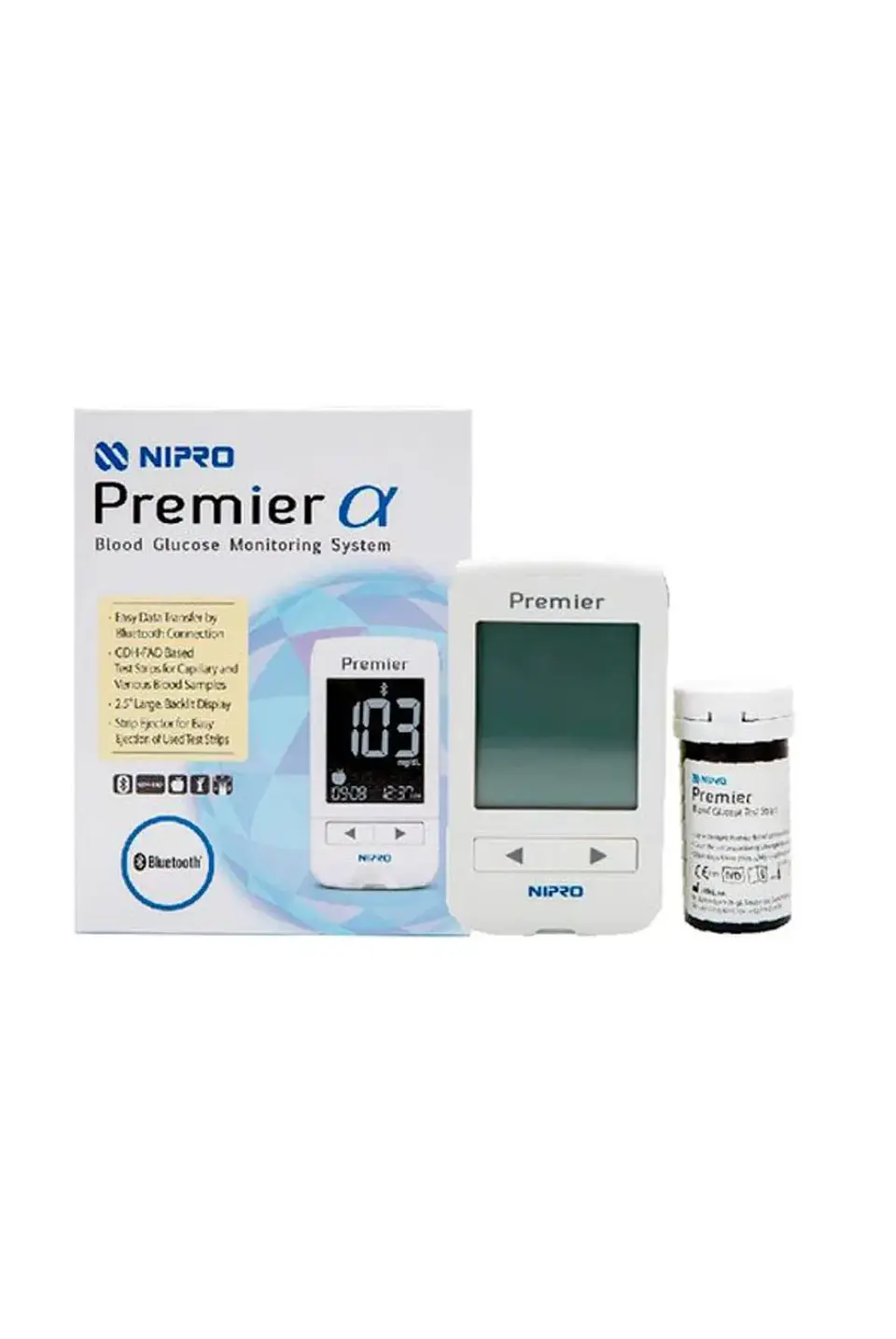 Glucometro Nipro Premier - 10 Reactivos y 10 Agujas 2