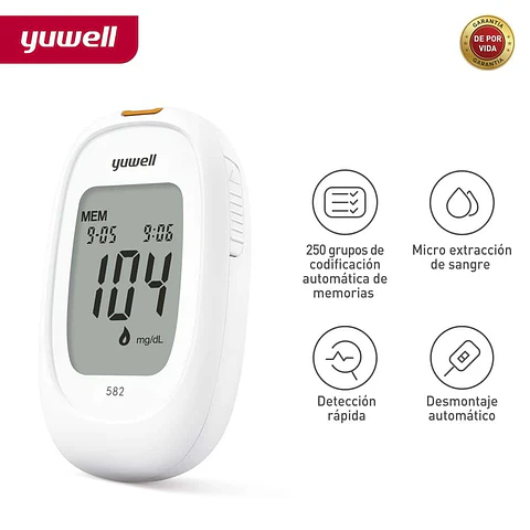 Glucometro Yuwell - 50 Reactivos 100 Agujas