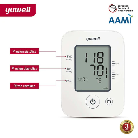Tensiometro Digital de Brazo YUWELL Mod. YE660B