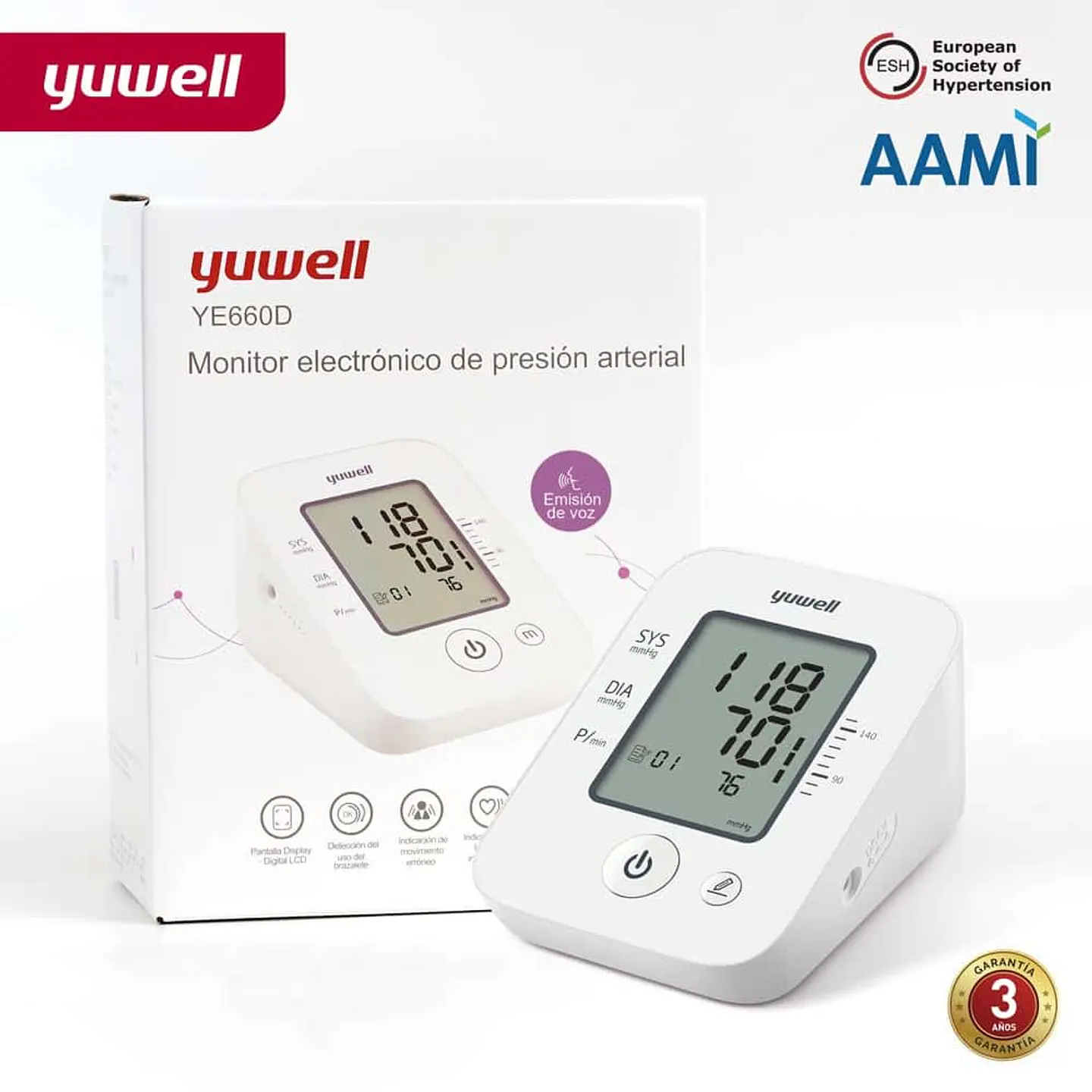 Tensiometro Digital de Brazo YUWELL Mod. YE660B 3