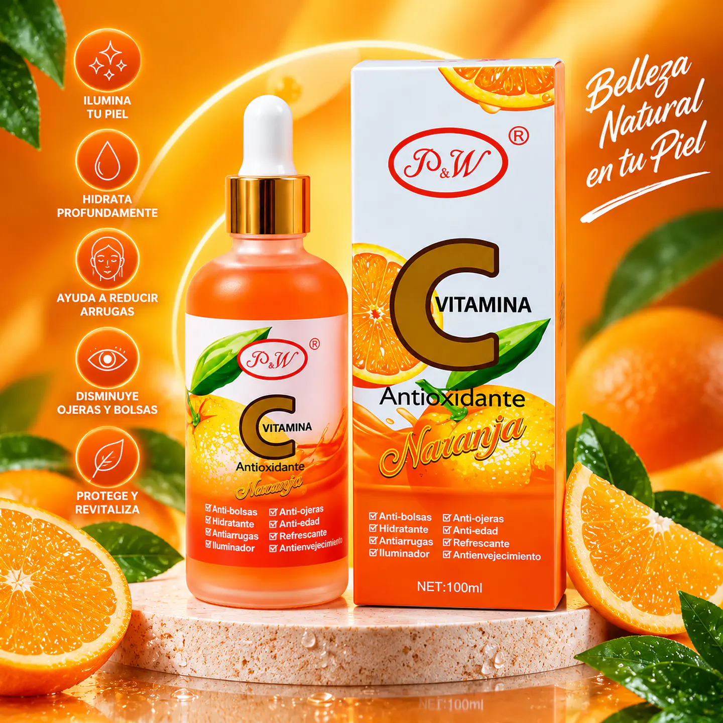 Serum Antiedad,Antibolsas,Antiarrugas - Vitamina C 2