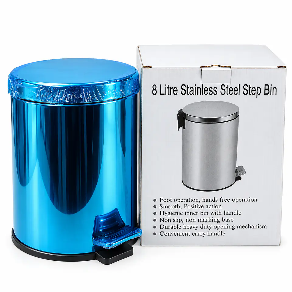 Basurero Acero Inox C/Pedal 3
