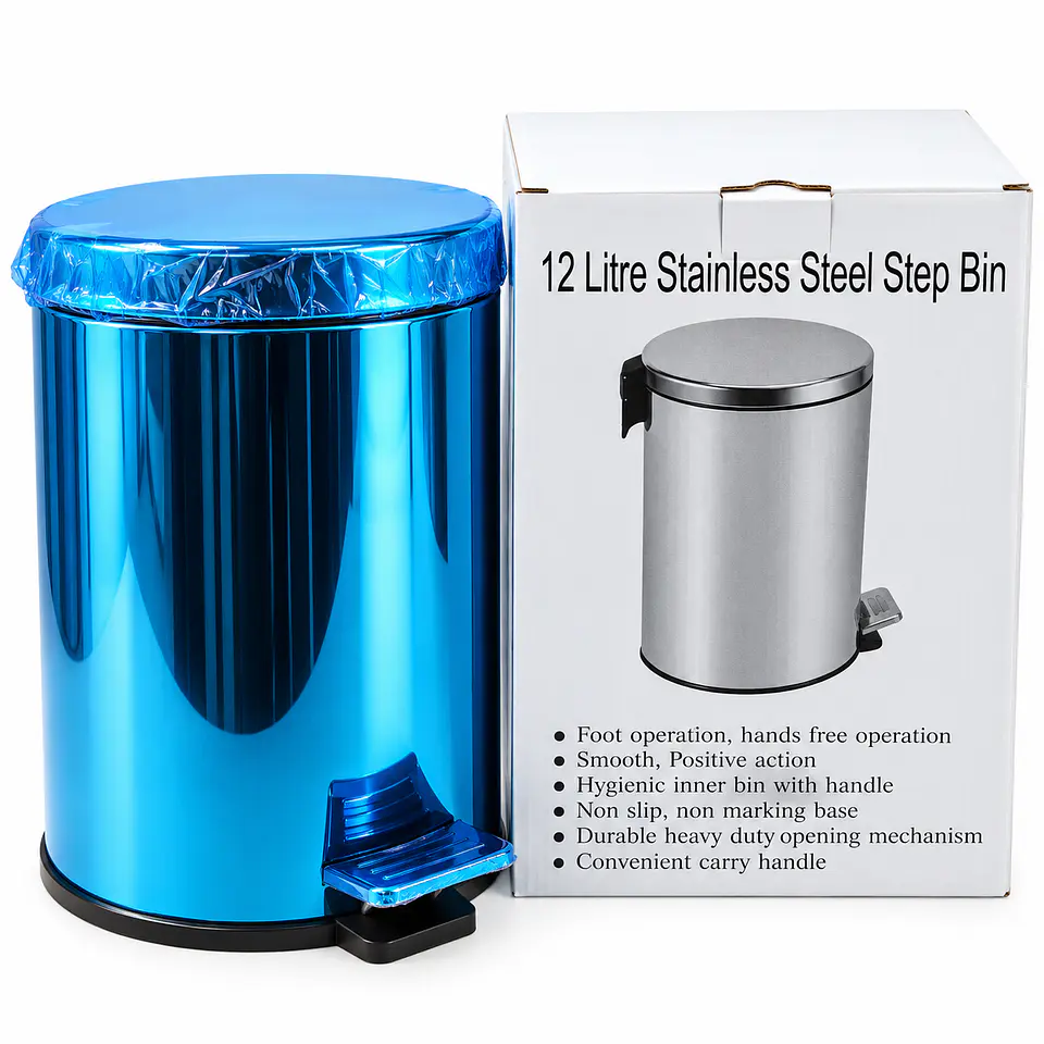 Basurero Acero Inox C/Pedal 4
