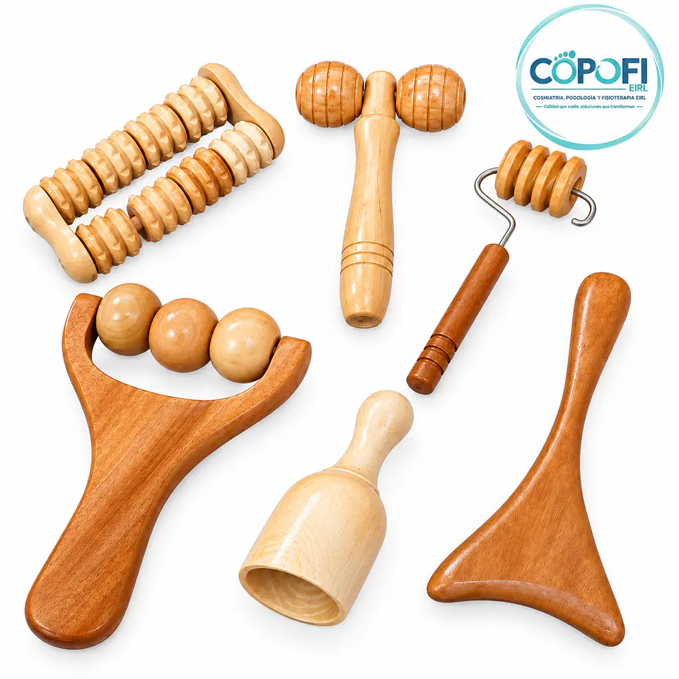 Kit De Maderoterapia Facial 6 Piezas 1