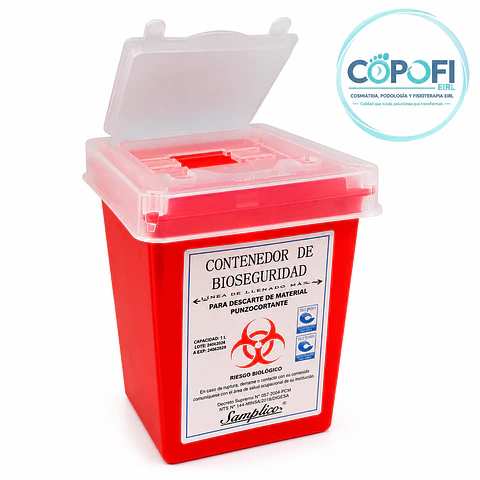 Tacho Rojo de Bioseguridad 1.5L