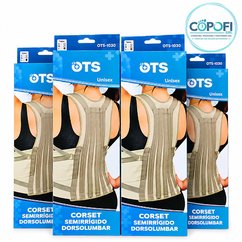 Corset Semi Rigido Dorso Lumbar Beige 
