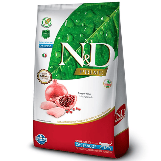 N&d Gatos Adultos Castrado Prime Pollo Granada 1.5kg