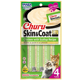 Churu Gato Skin Coat Pollo Ostión 