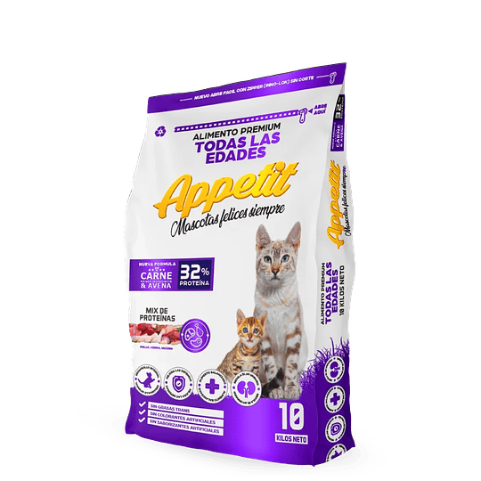 Appetit Gatos Todas Las Edades 10kg