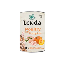 Lenda Gato Lata Pollo Pavo Calabaza 400g