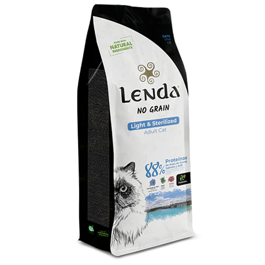 Lenda Gato Light y Esterilizados 7kg Pollo Salmón y krill GF