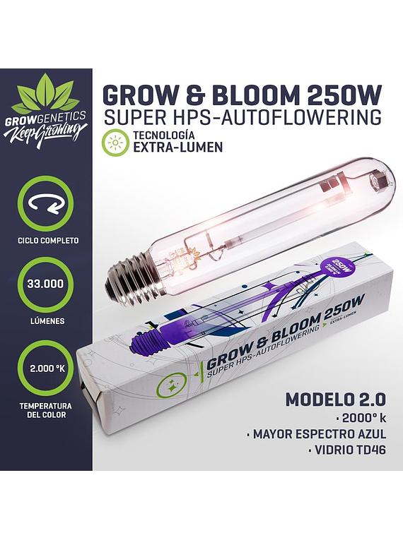 Ampolleta Grow & Bloom 250W