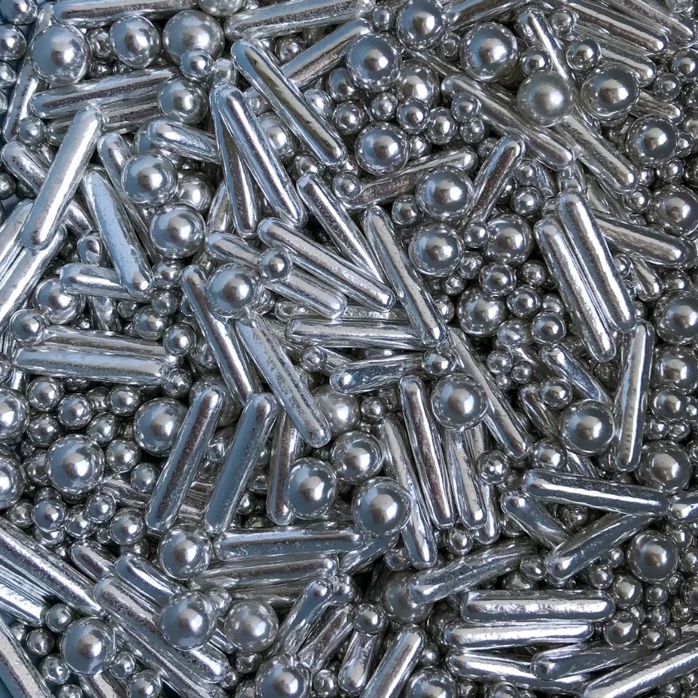 Rods y Perlas Plateadas 80gr