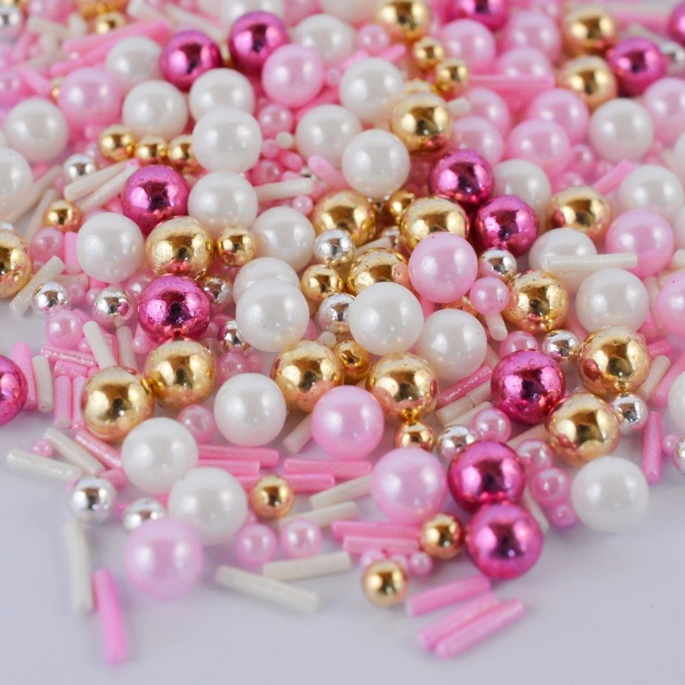 Sprinkle Mix Metallic Pink 80grs