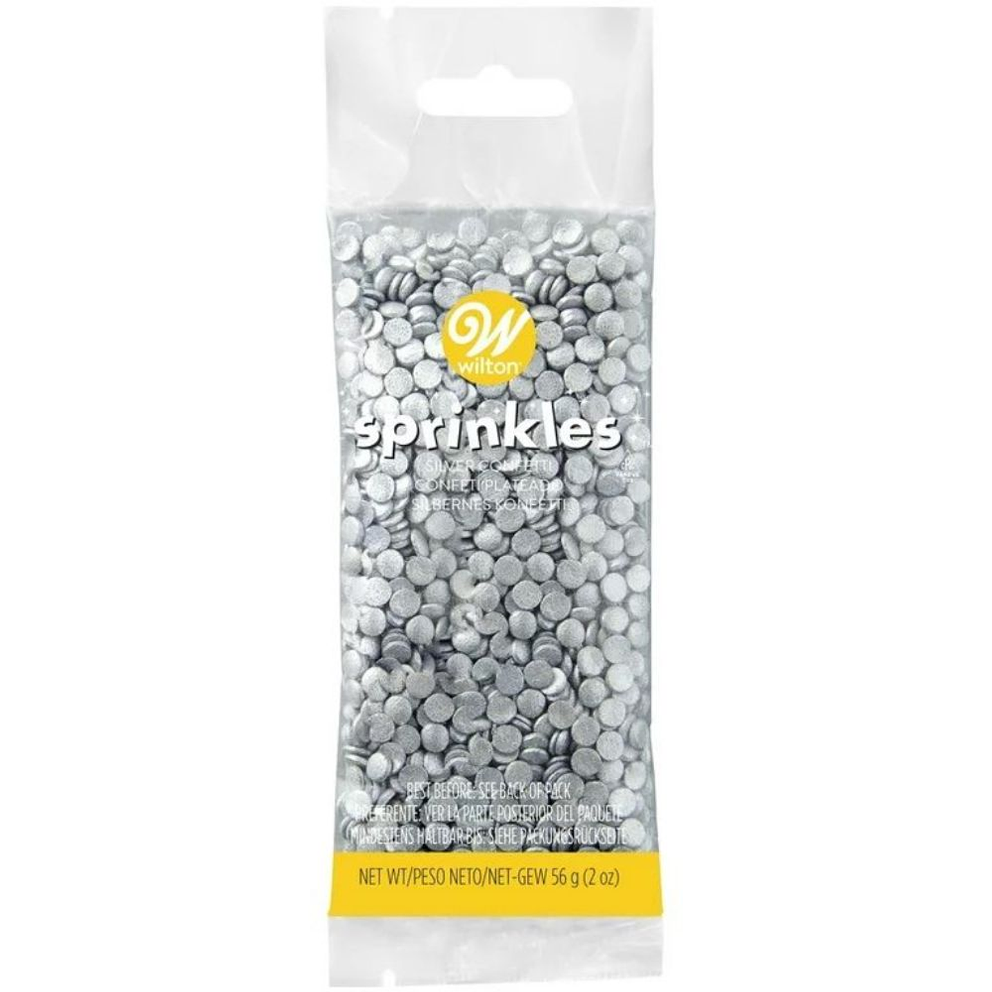 Figuras de Caramelo Wilton Confetti Plateado - 30 gr 1