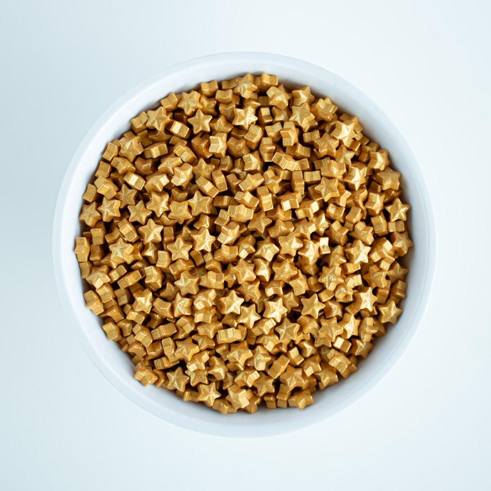Figuras de Caramelo Estrellas Doradas - 80 gr