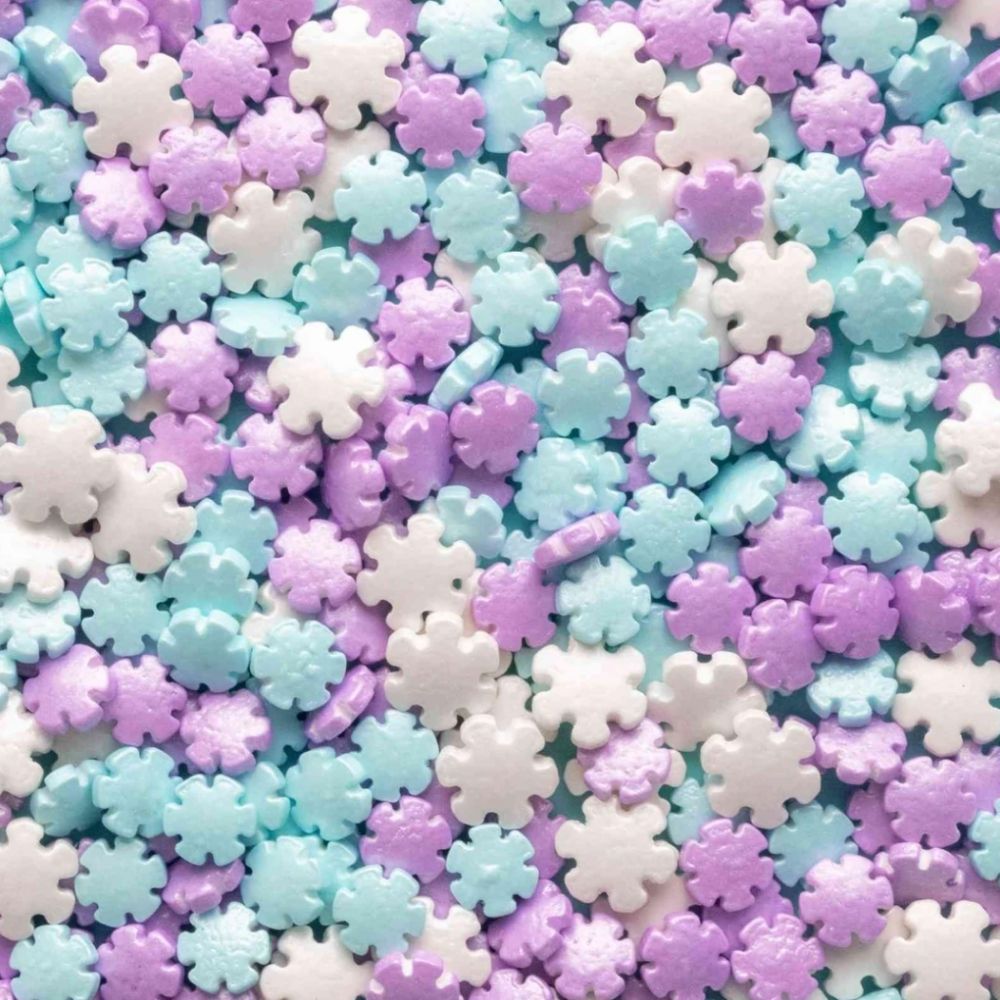 Figuras de Caramelo Copos de Nieve Tricolor - 30 g