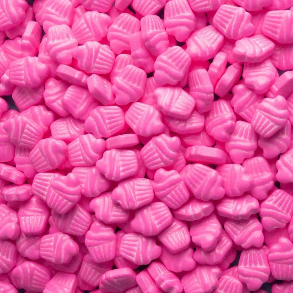 Figuras de Caramelo Cupcake Rosado - 30 g