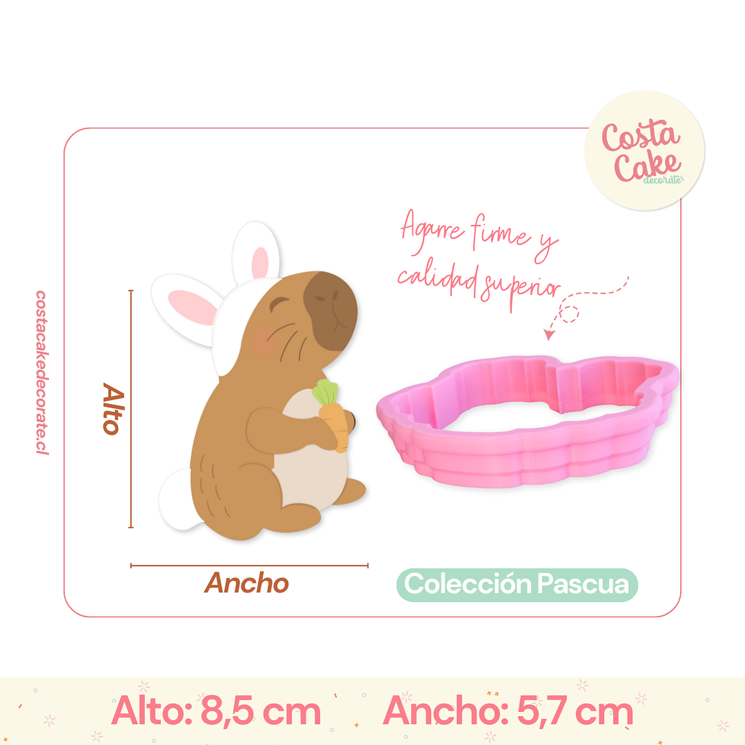 Cortador Capybara estilo conejito 2