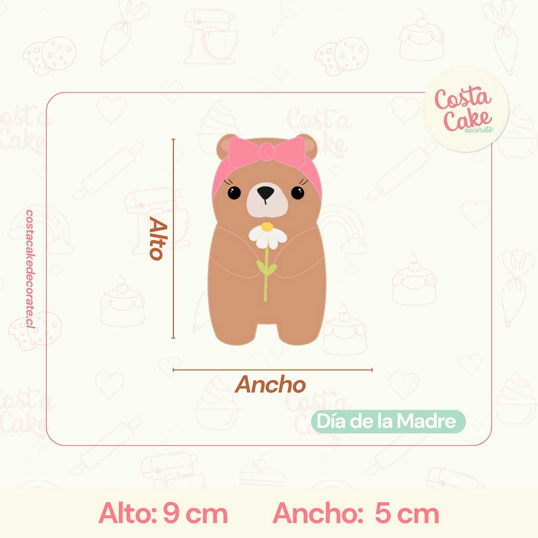 Cortador Osita Parada 9 cm 3