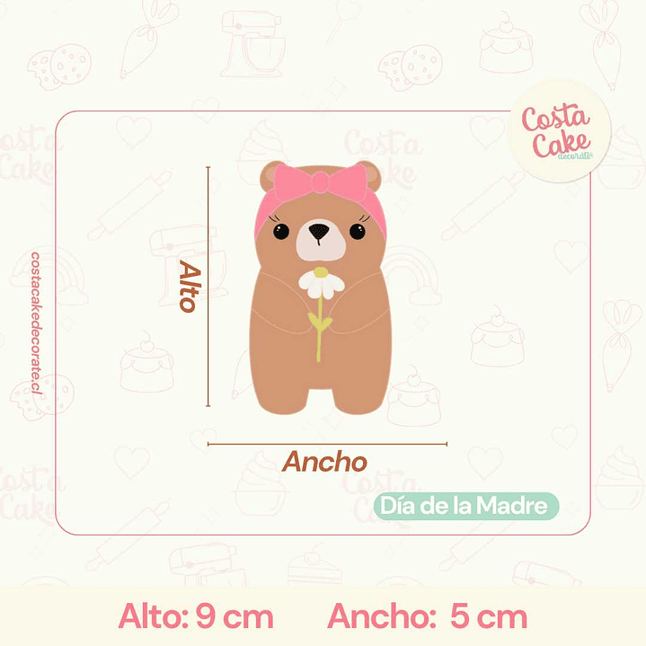 Cortador Osita Parada 9 cm 3