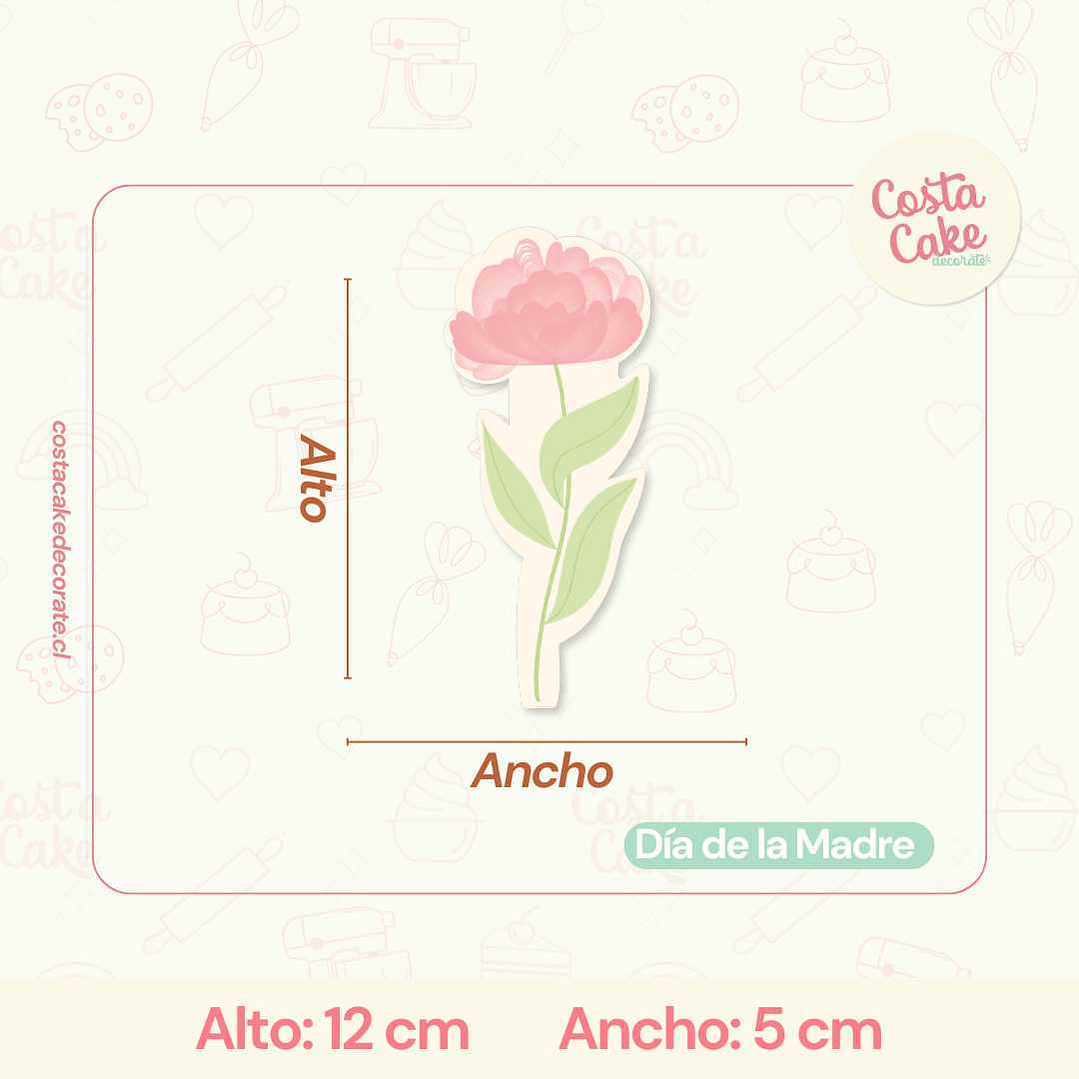 Cortador Flor Peonía 12 cm 3