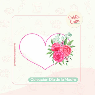 Cortador Corazón con Flores - 8 cm