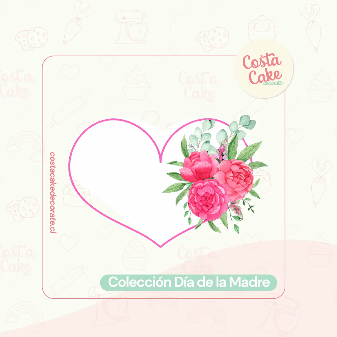 Cortador Corazón con Flores - 8 cm 1
