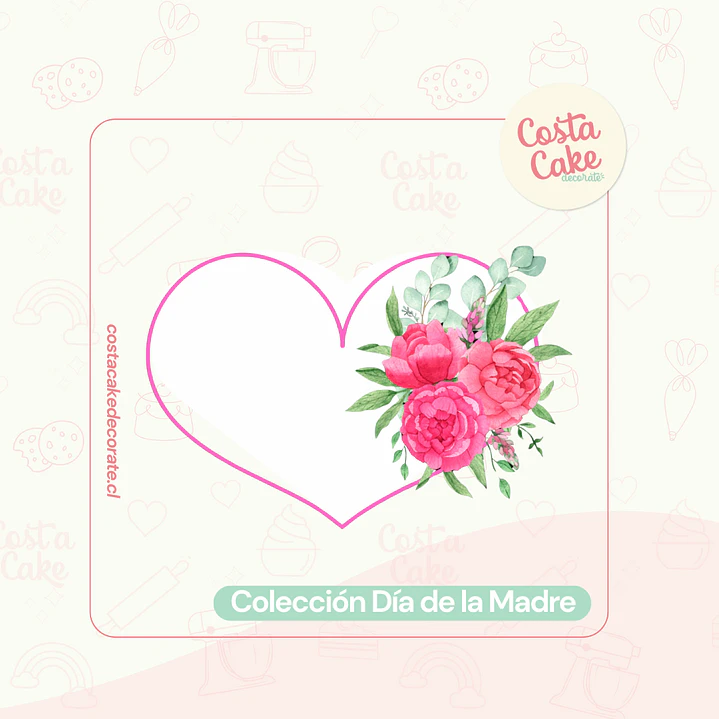 Cortador Corazón con Flores - 8 cm 1