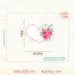 Cortador Corazón con Flores - 8 cm - Miniatura 3