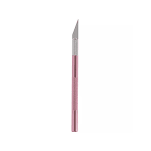 Bisturí Rosa Metálico con 4 Cuchillas