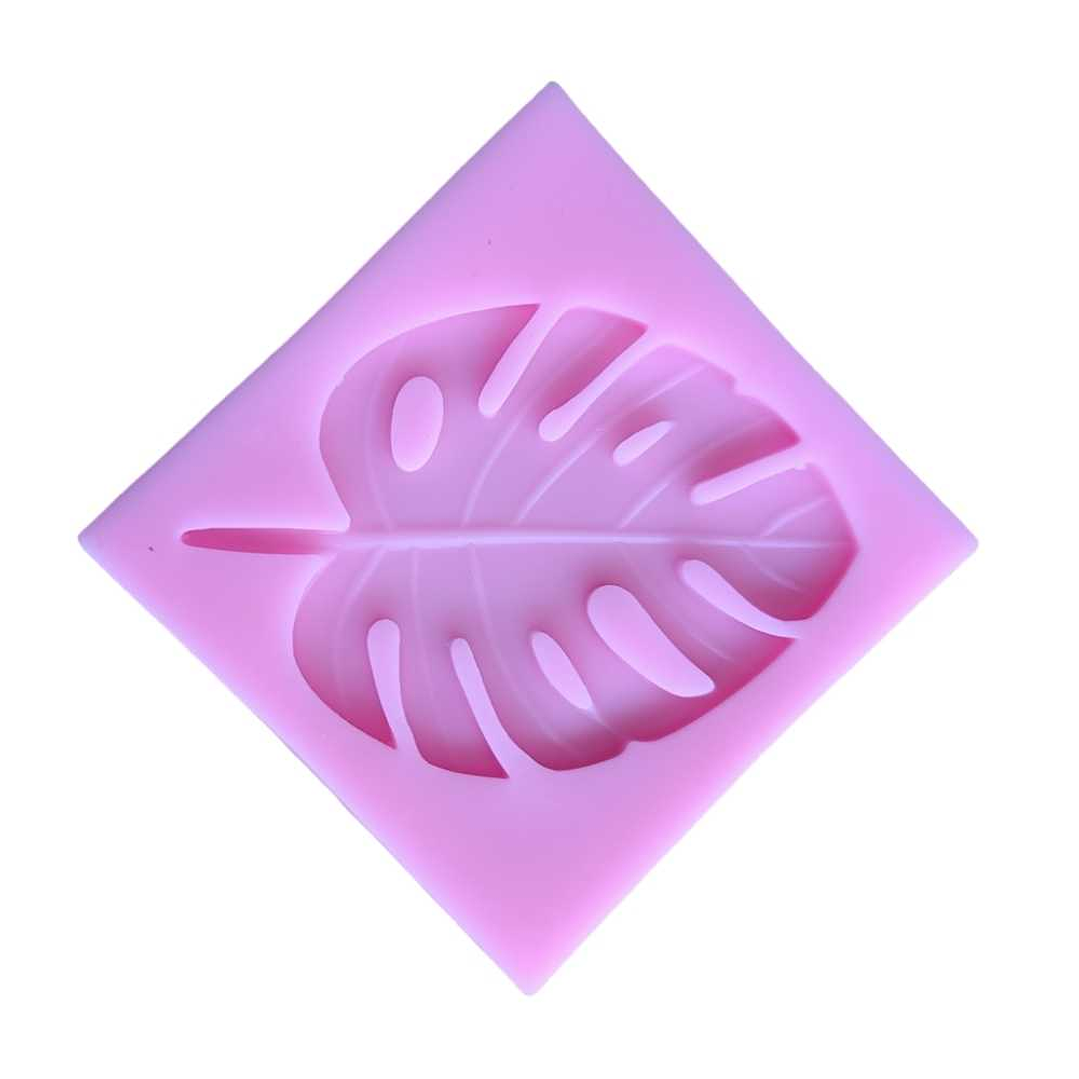 Molde Fondant Hoja Monstera Silicona 1