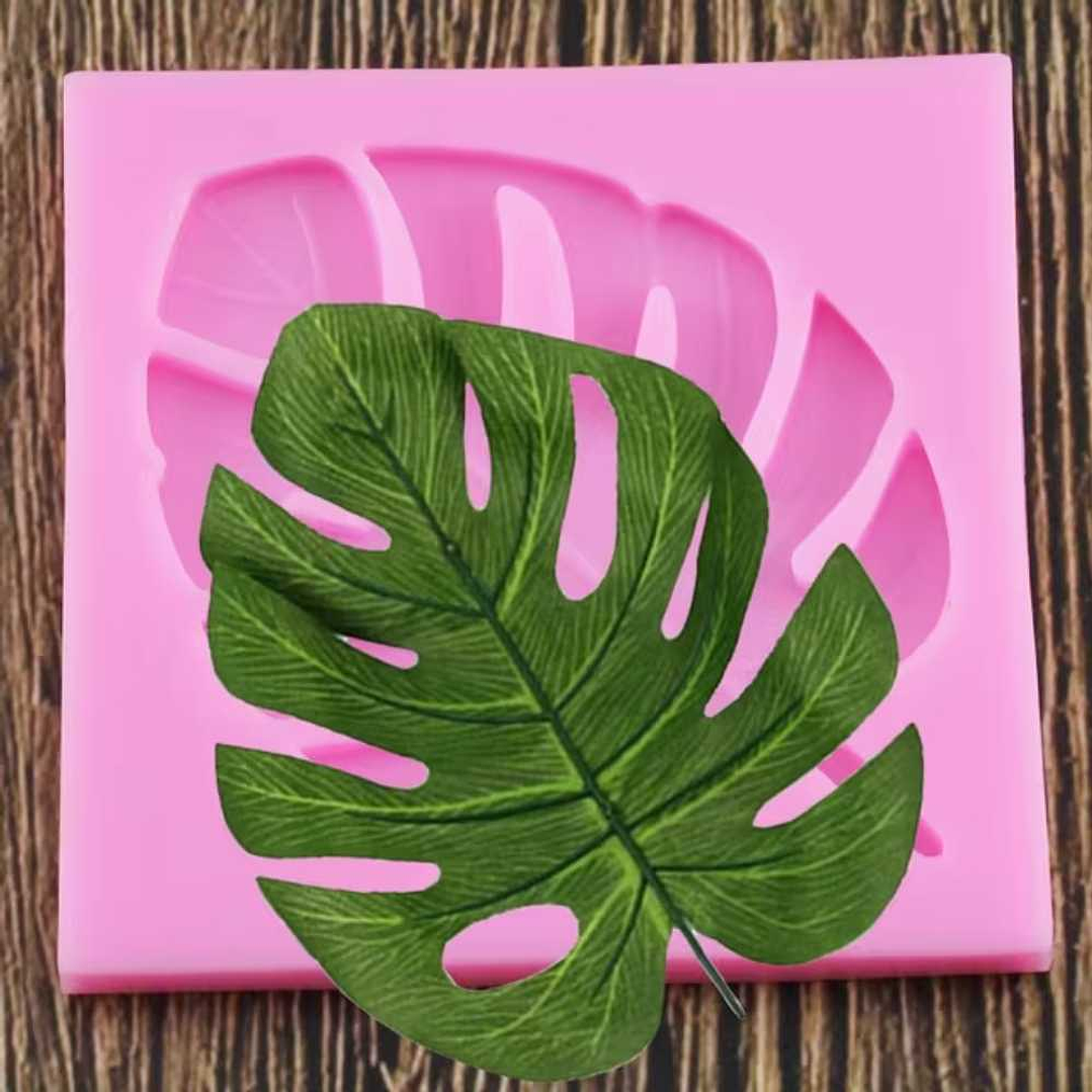 Molde Fondant Hoja Monstera Silicona 2