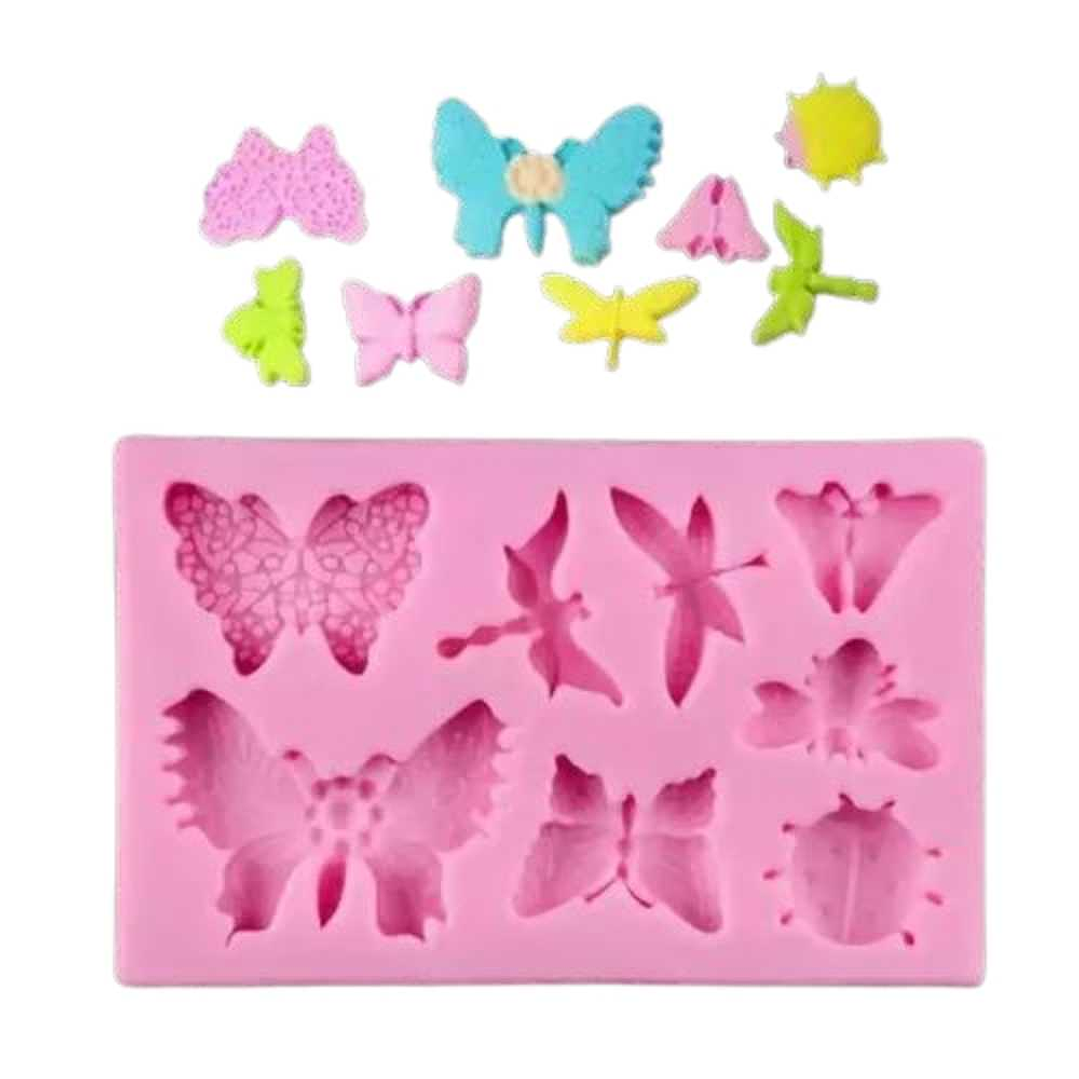 Molde Silicona Fondant Mariposas 8 figuras 2