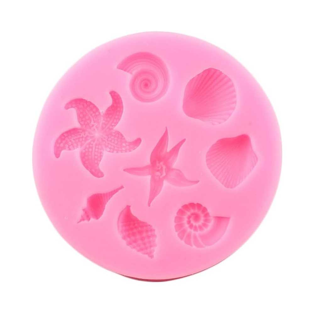 Molde Fondant Silicona 8 Conchas de Mar 1