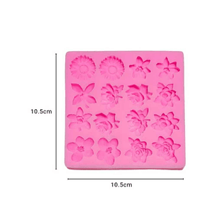Molde Silicona Fondant 16 Flores