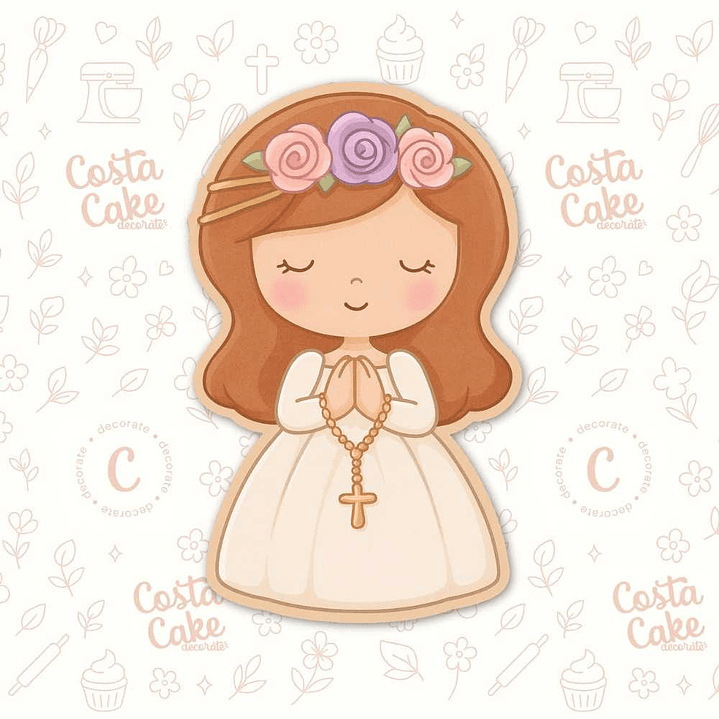 Cortador para Galletas Niña Primera Comunión - 9cm 1