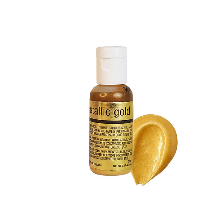 Colorante para Aerógrafo Chefmaster – Metallic Gold 18g 1