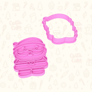 Cortador con Stamp para Galletas - Santa cuerpo completo