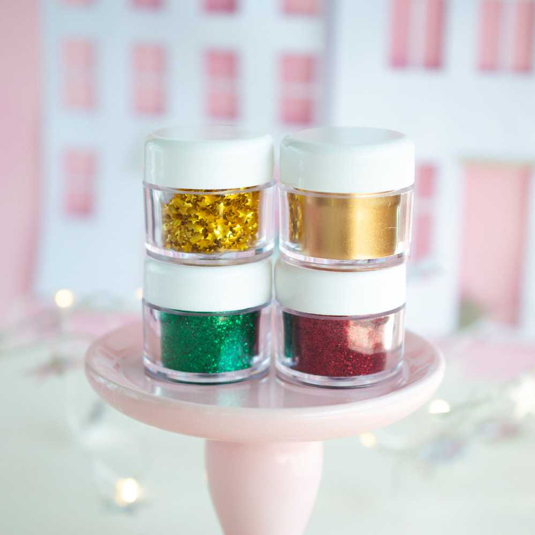 Set de brillos + Estrellitas Doradas Colección Navideña 2