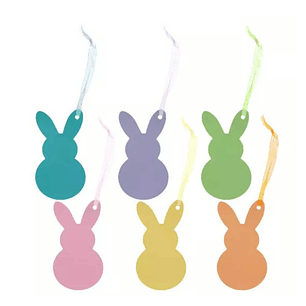 Tags para colgar - Conejitos Pastel